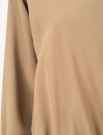 Blouse oversize asymétrique - Camel - 3