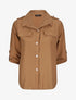 Chemise fluide unie - Camel - 1