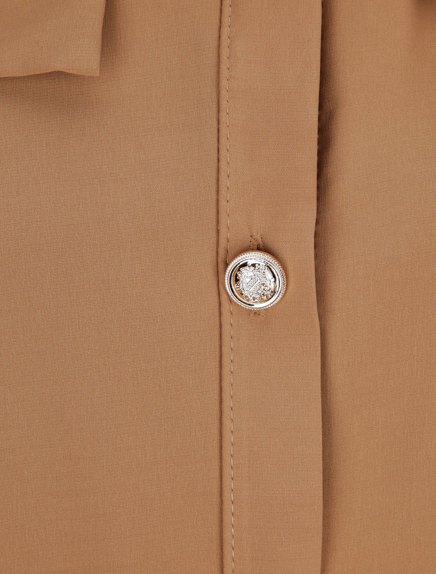Chemise fluide unie - Camel - 3