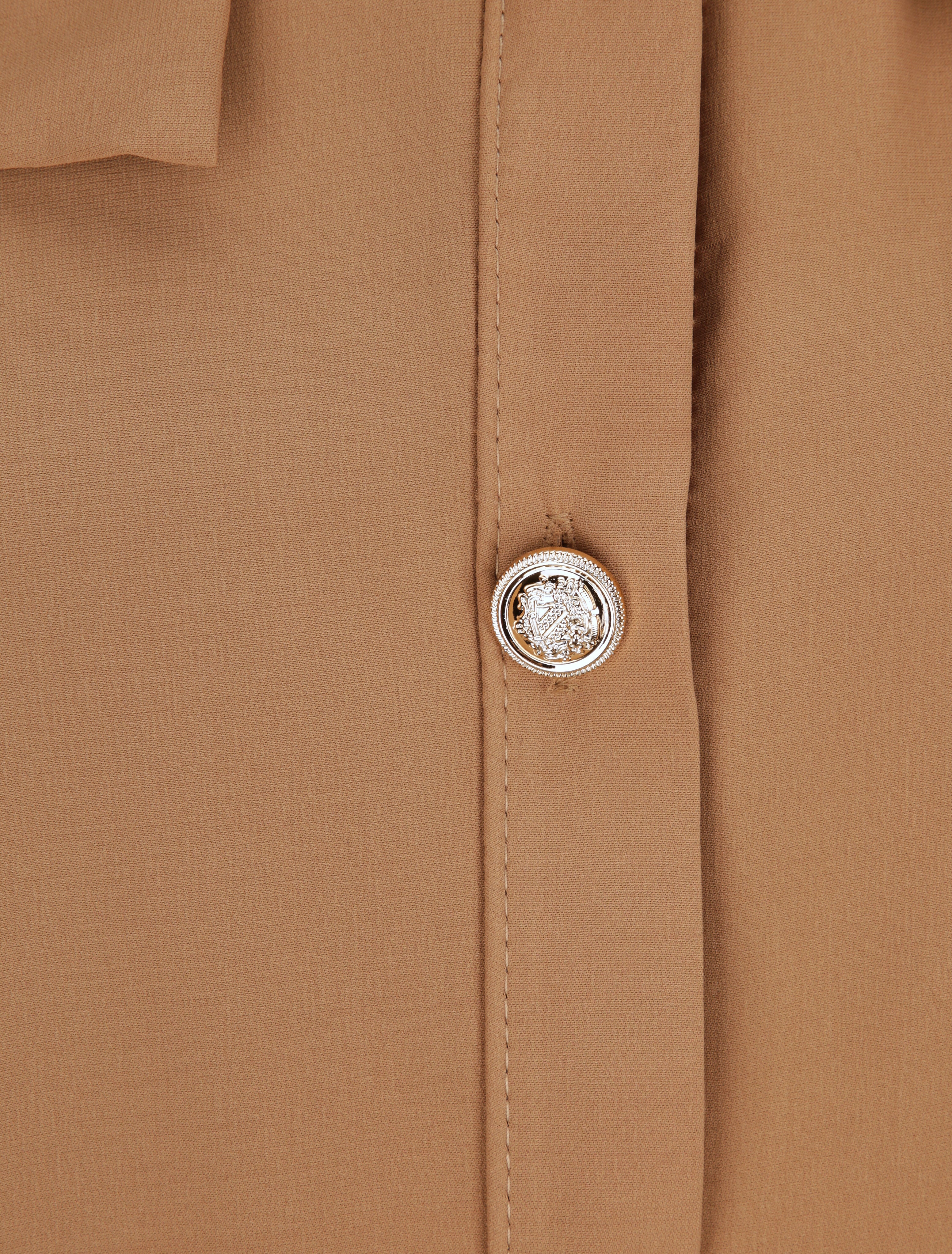 Chemise fluide unie - Camel - 3