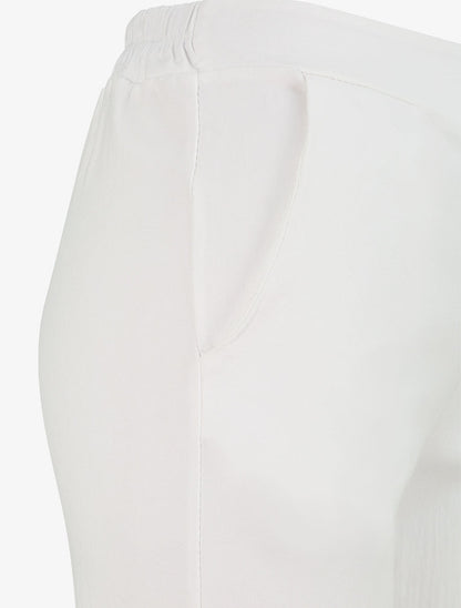 Pantalon ample coupe droite - Blanc - 3