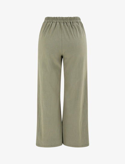 Pantalon ample coupe droite - Kaki - 2