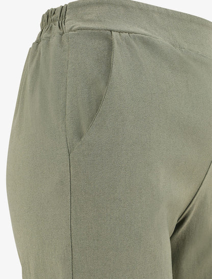 Pantalon ample coupe droite - Kaki - 3