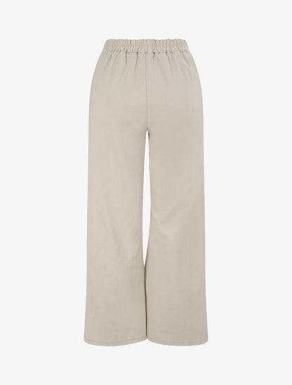 Pantalon ample coupe droite - Beige - 2