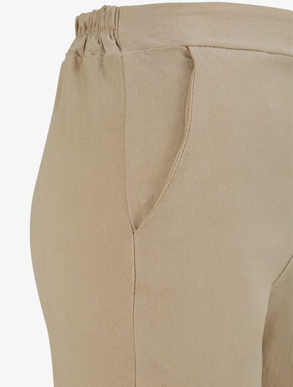Pantalon ample coupe droite - Camel - 3
