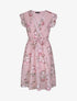 Robe en voile à imprimé fleurs printanières - Rose - 1