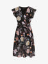 Robe en voile à imprimé grandes fleurs - Noir - 4