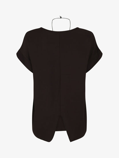 Top oversize à dos fendu - Noir - 2