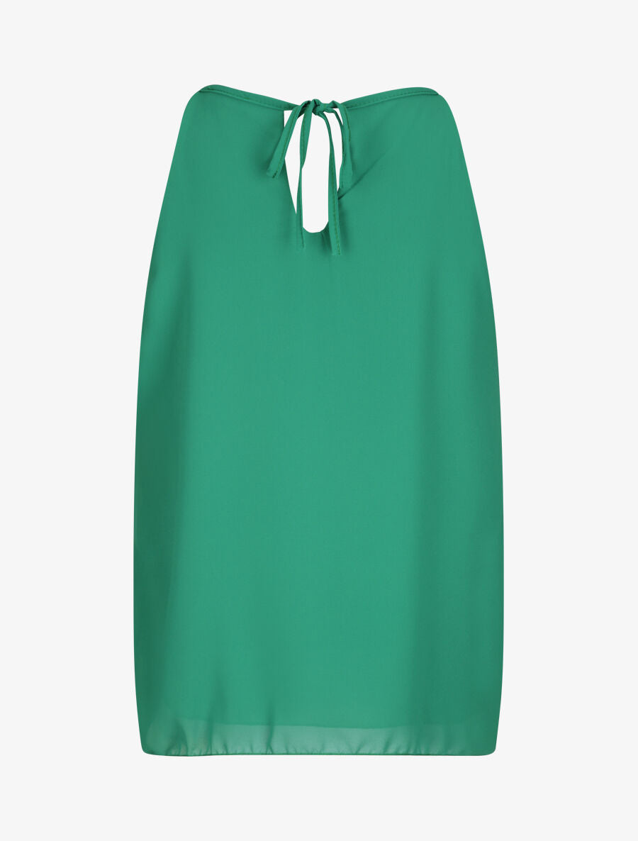 Top en voile orné de strass - Vert - 2