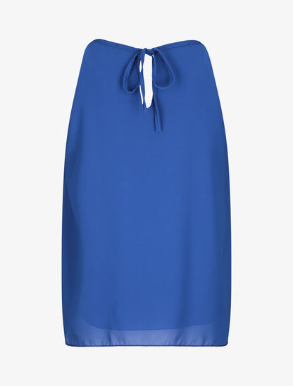 Top en voile orné de strass - Bleu roi - 2