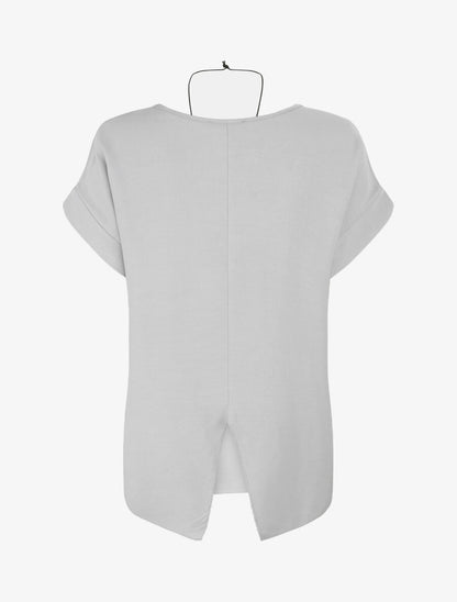 Top oversize à dos fendu - Gris clair - 2