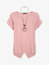 Top oversize à dos fendu - Rose poudré - 4