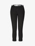 Pantalon droit à taille haute élastiquée - Noir - 1