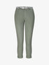 Pantalon droit à taille haute élastiquée - Kaki - 4
