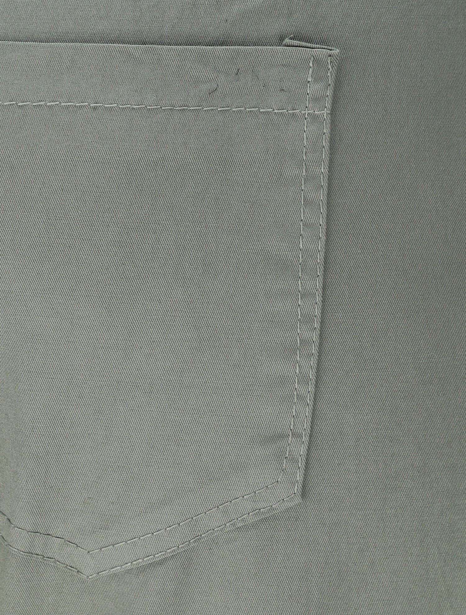 Pantalon droit à taille haute élastiquée - Kaki - 3