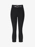 Pantalon paper bag uni avec ceinture - Noir - 1