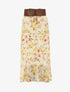 Jupe midi fluide imprimé floral - Jaune - 5