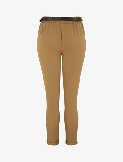 Pantalon 7/8 à pince - Camel - 2