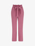 Pantalon fluide paper bag coupe droite - Mauve - 5