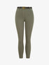 Pantalon slim uni à taille haute - Kaki - 1