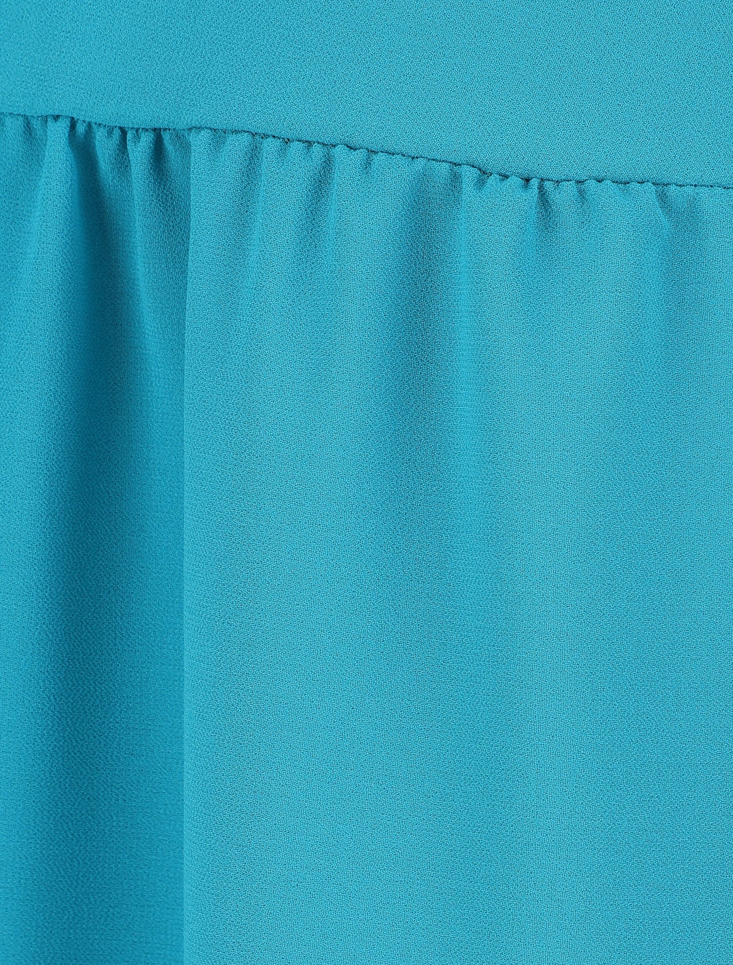 Jupe longue unie en voile - Bleu canard - 3