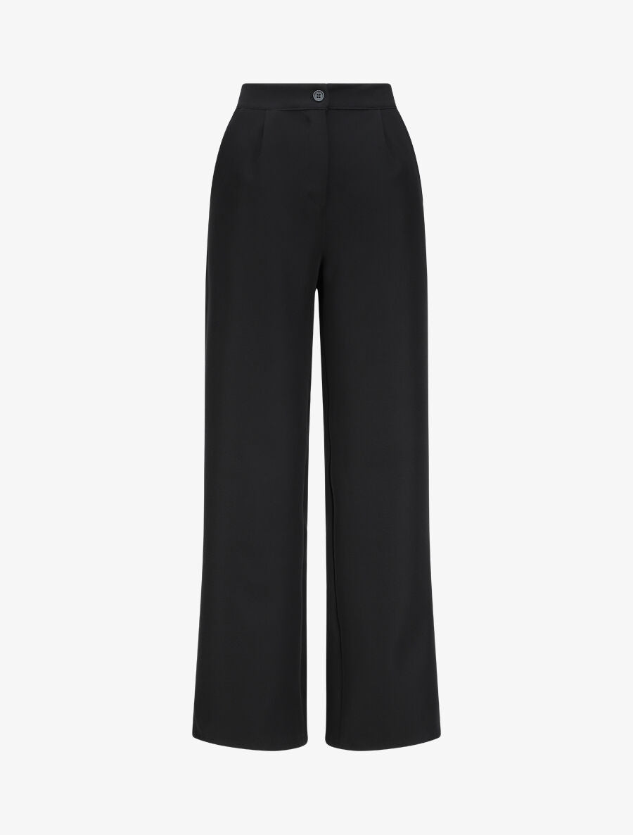 Pantalon ample coupe droite - Noir - 1