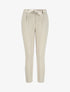 Pantalon droit à taille élastiquée - Beige - 1