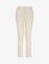 Pantalon droit à bords fendus - Beige - 4