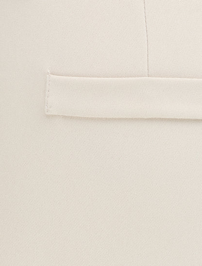 Pantalon droit à bords fendus - Beige - 3
