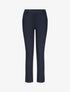 Pantalon droit à bords fendus - Marine - 1