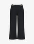 Pantalon ample à taille élastiquée - Noir - 1