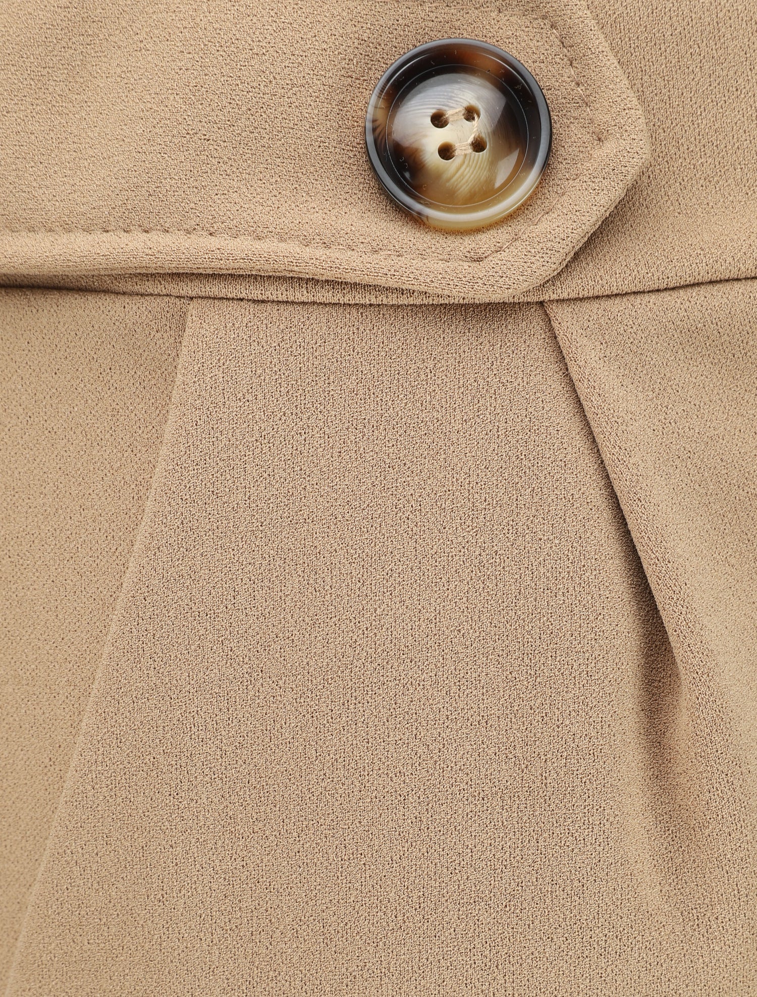 Pantalon ample à taille élastiquée - Camel - 3