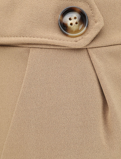 Pantalon ample à taille élastiquée - Camel - 3