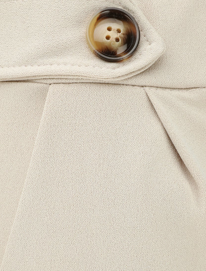 Pantalon ample à taille élastiquée - Beige - 3