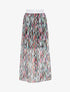 Jupe longue à imprimé rétro et ceinture irisée - Noir - 1