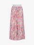 Jupe longue à imprimé rétro et ceinture irisée - Fushia - 5