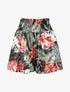 Short fluide évasé à imprimé tropical - Noir - 1