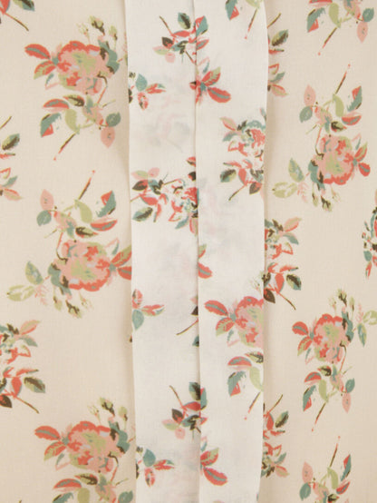 Top sans manches imprimé rosier - Beige - 3