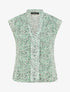 Top sans manches imprimé feuilles stylisées - Vert - 1