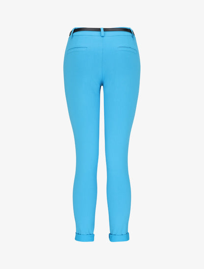 Pantalon droit uni - Bleu turquoise - 2