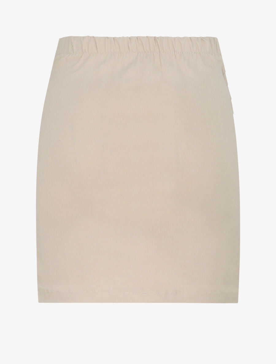 Mini jupe portefeuille drapée - Beige - 2