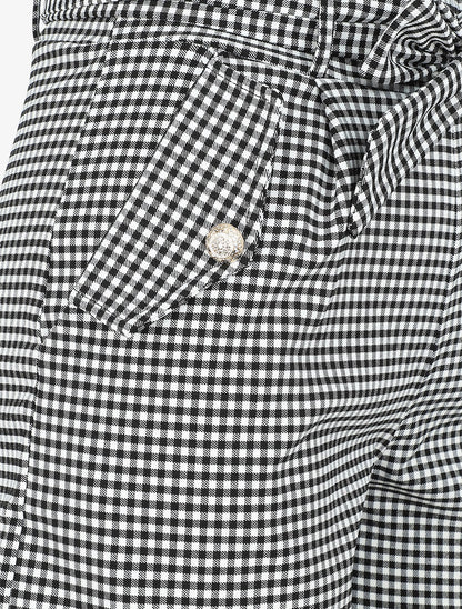 Short à imprimé vichy - Noir - 3