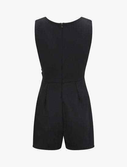 Combishort cache-coeur uni - Noir - 2