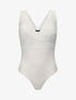 Body uni en dentelle - Blanc - 1
