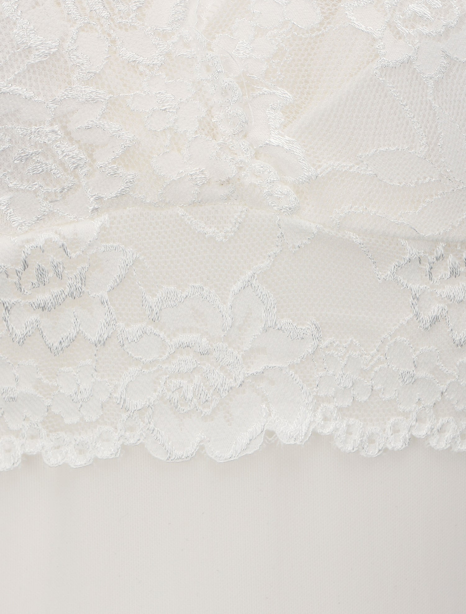 Body uni en dentelle - Blanc - 3