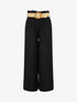 Pantalon ample à taille élastiquée - Noir - 5