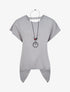 Top oversize à dos ouvert et torsadé - Gris clair - 4