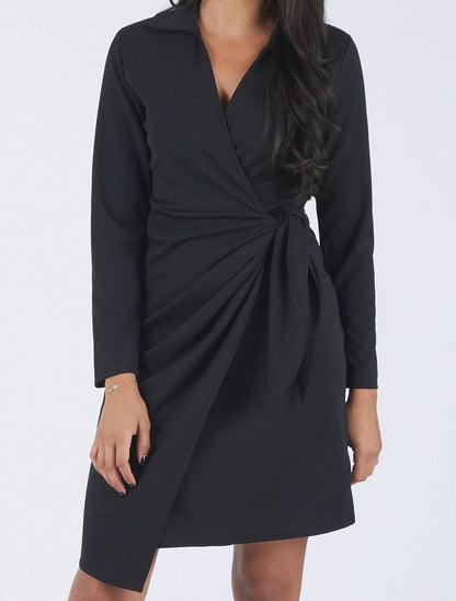 Robe unie portefeuille trompe-l&