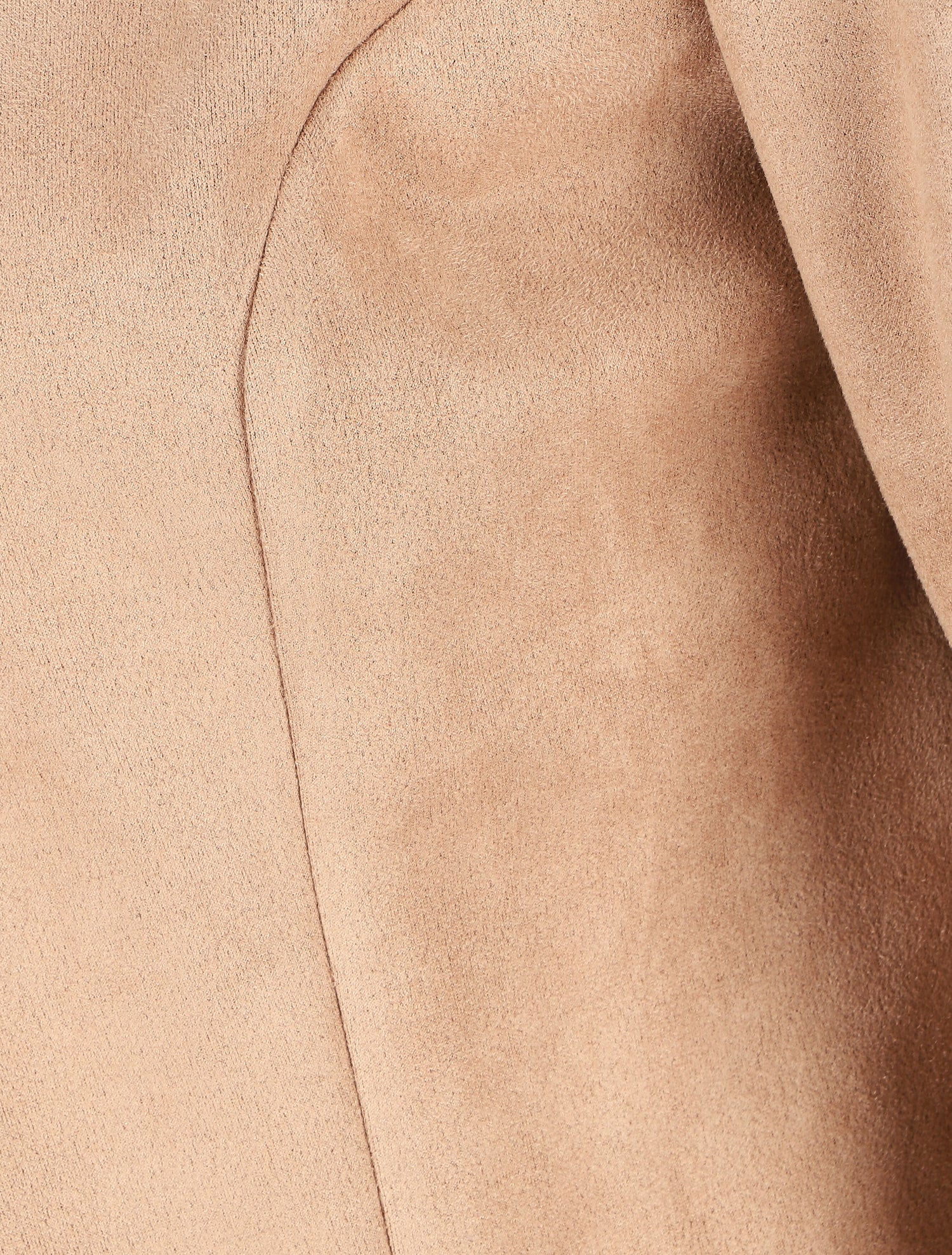 Veste ouverte effet daim - Camel - 3
