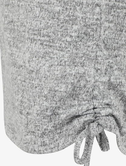 Pull ample à flocage Bless the da - Gris chiné - 3